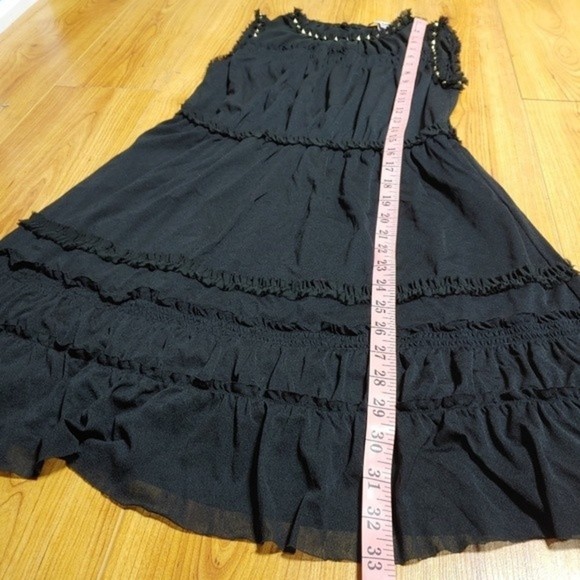 PULL IN 24HRS Juicy Couture Black Mesh Dress Studded Beauty Size XS - Picture 8 of 11